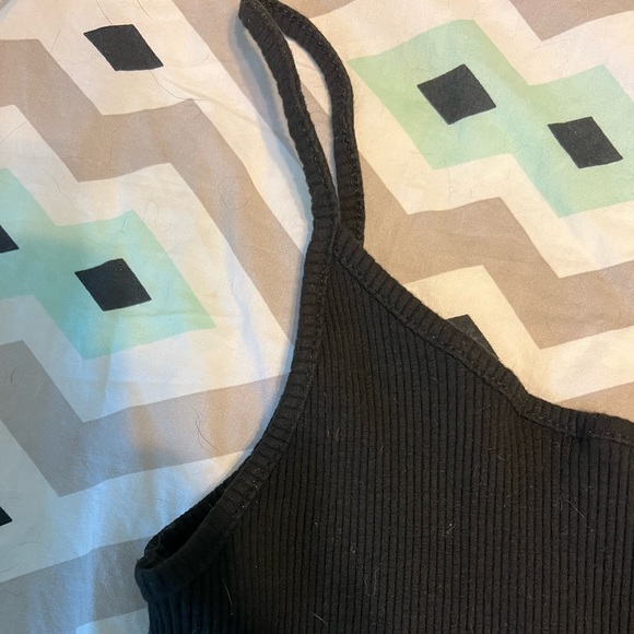 One Shoulder Ribbed Crop Tank - Picture 3 of 3